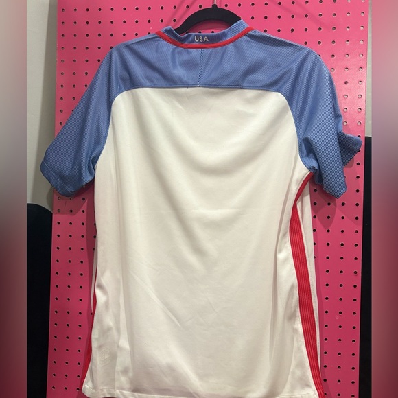 Nike Dri Fit Mens USA Soccer Jersey 2016 - White and Light Blue Size Medium - Picture 3 of 7